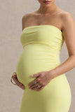 Juniper Lemon Strapless Maternity Maxi Dress