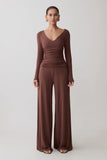 Sari Long Sleeve Modal Top Chocolate
