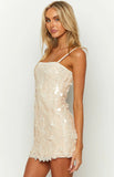 Feelin 22 Cream Sequin Mini Dress