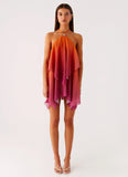 Twin Flame Mini Dress Orange Gradient