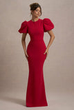 Love Letters Red Puff Sleeve Maxi Dress