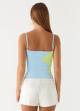Sunray Skies Knit Top Pale Blue