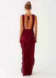 Hendrix Maxi Dress Raspberry Wine