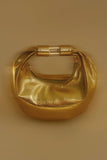 Bristol Mini Croissant Leather Bag Gold