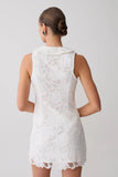 Tessa Broderie Tie Front Sleeveless Top White