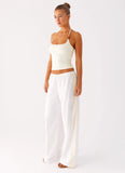 Oska Drawstring Pants White