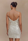 Romilly Sequin Mini Dress Ivory