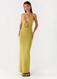 Hold On Tight Knit Maxi Dress Olive