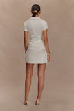 Tarryn Collared Cotton Mini Dress White