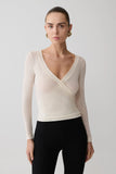 Lumi Long Sleeve Mesh Top Bone