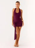 Vedetta Mini Dress Plum