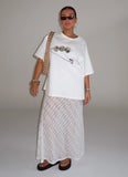 Jaz Lace Maxi Skirt White