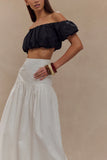 Autumn Maxi Skirt White