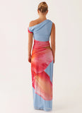 Santa Monica Maxi Dress Blue Floral
