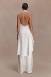 Sydney Straight Leg Satin Pants Ivory