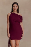 Daisie Chiffon Mini Dress Wine