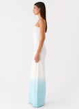 Soft Spoken Knit Maxi Dress Blue Ombre