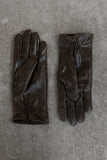 Atlas Faux Leather Crocodile Gloves Chocolate