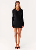 Off Duty Polo Dress Black