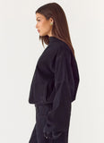 Waylon Denim Bomber Jacket Black