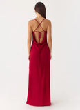 Saria Maxi Dress Deep Red