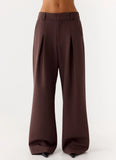 Sora Low Rise Pant Dark Chocolate