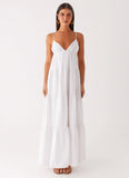 Lotty Linen Maxi Dress White