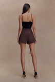 Jasper Sheer Plunge Lace Bodysuit Black