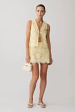 Tessa Broderie Mini Skirt Lemon
