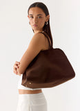 Twilight Drift Faux Suede Bag Espresso