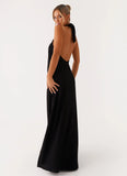 Golden Child Linen Maxi Dress Black