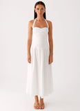 Vento Midi Dress White