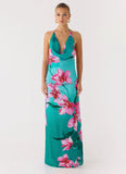 Yoon Beaded Cowl Maxi Dress Petal Reef