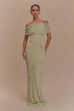 Brynn Orchid Knit Maxi Dress Pastel Green