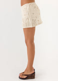 Astor Low Rise Mini Skirt Ivory