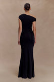Kinsley Slinky Maxi Dress With Hardware Black