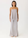 Sorena Low Rise Flared Pants Misty Blue