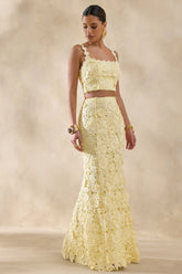 Esmara Lemon Lace Maxi Skirt