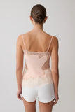 Miriam Satin Lace Camisole Peach