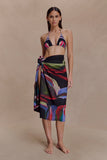 Evie Chiffon Sarong Multi Fluid Reverie Print