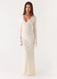 Astoria Long Sleeve Maxi Dress - Ivory