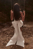 Meredith Strapless Bow Mini Dress White