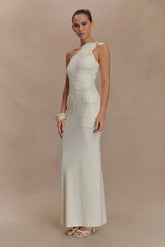 Teneika Crochet Knit Maxi Dress Ivory