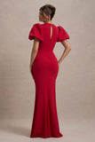 Love Letters Red Puff Sleeve Maxi Dress