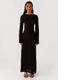 Olivia Long Sleeve Maxi Dress Black