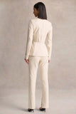 Wonder Woman Cream High Waist Tailored Trousers With Hem Split