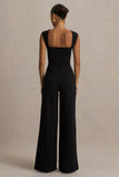 Everlee Black Sweetheart Neck Jumpsuit