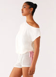 Raeni Off Shoulder Top Ivory