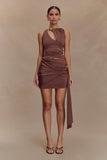 Alicent Slinky Beaded Top Chocolate