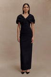 Thelma Bardot Maxi Dress Black
